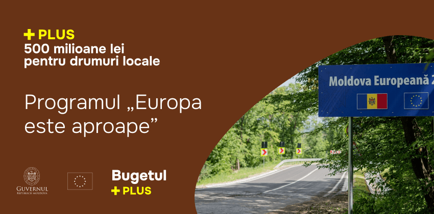 500 milioane lei pentru drumuri locale – Programul „Europa este aproape”