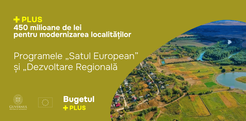 450 milioane de lei pentru modernizarea localităților - Programele „Satul European” și „Dezvoltare Regională” 